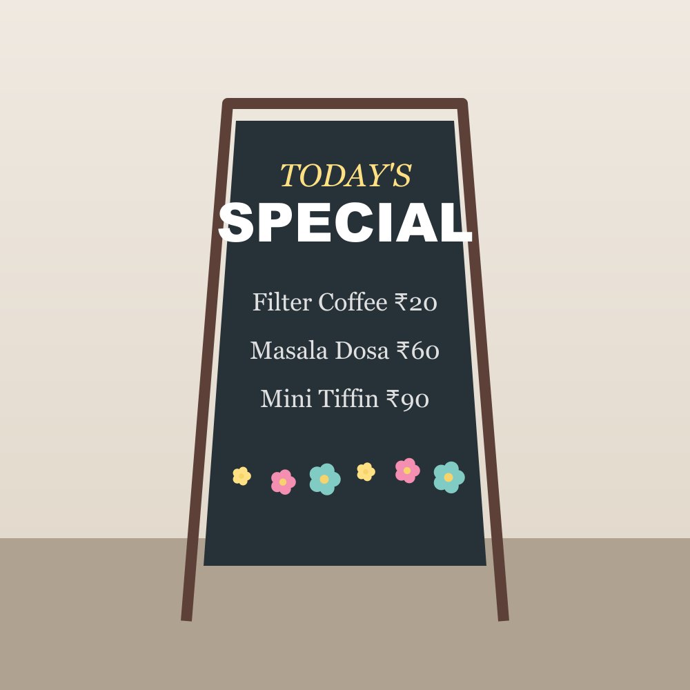 A-frame sidewalk stand board design