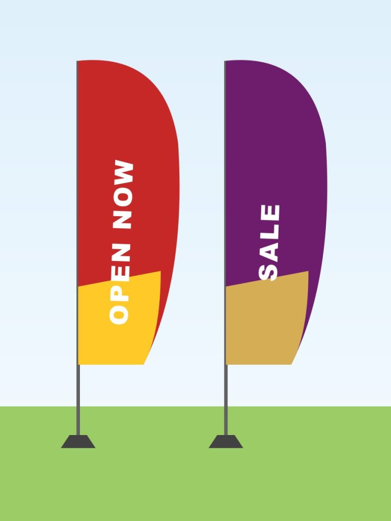 Outdoor feather flag banner designs