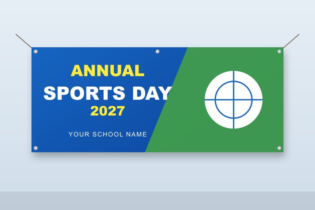 Regular school sports day banner design