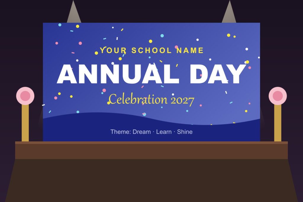School annual day stage backdrop design