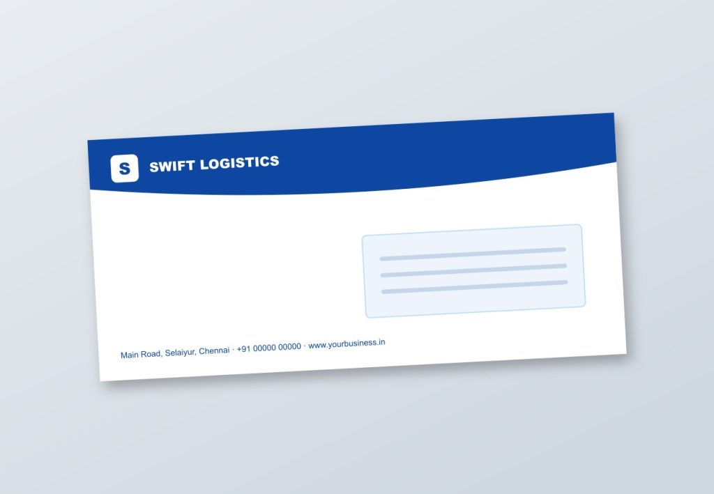 Business Printing Corporate DL window envelope design