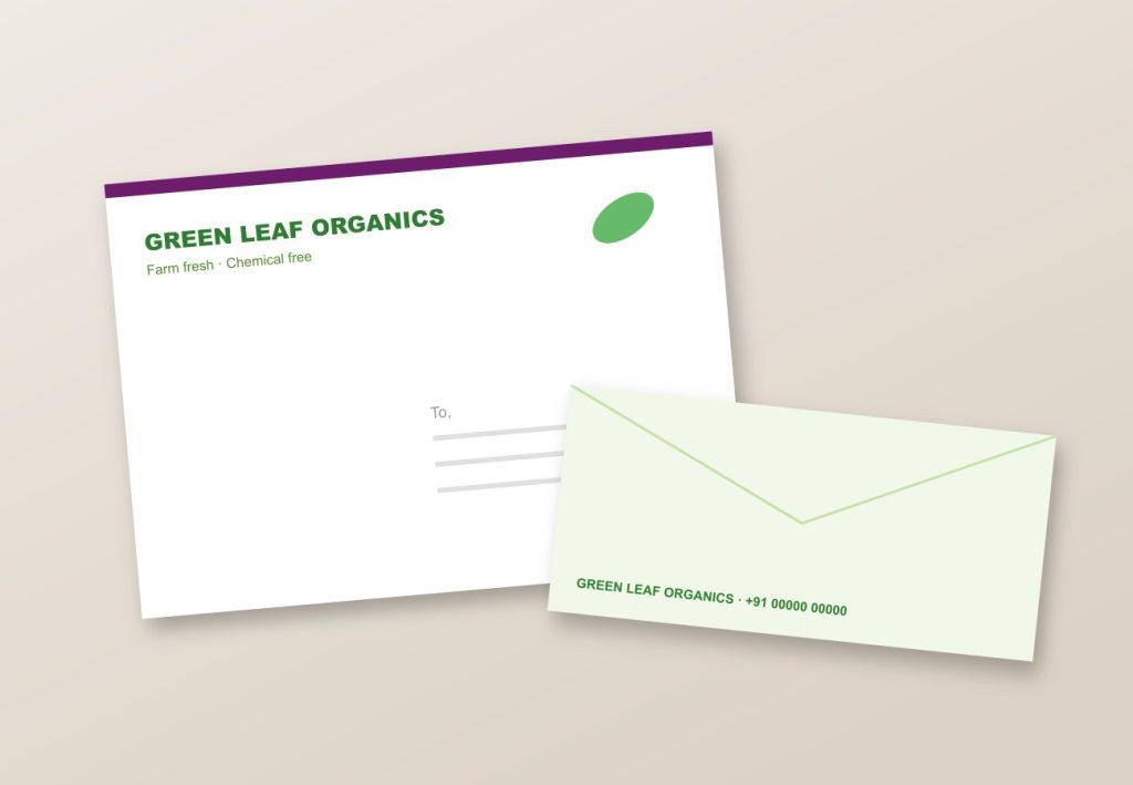 Business Printing Branded envelope designs in DL and A4 sizes