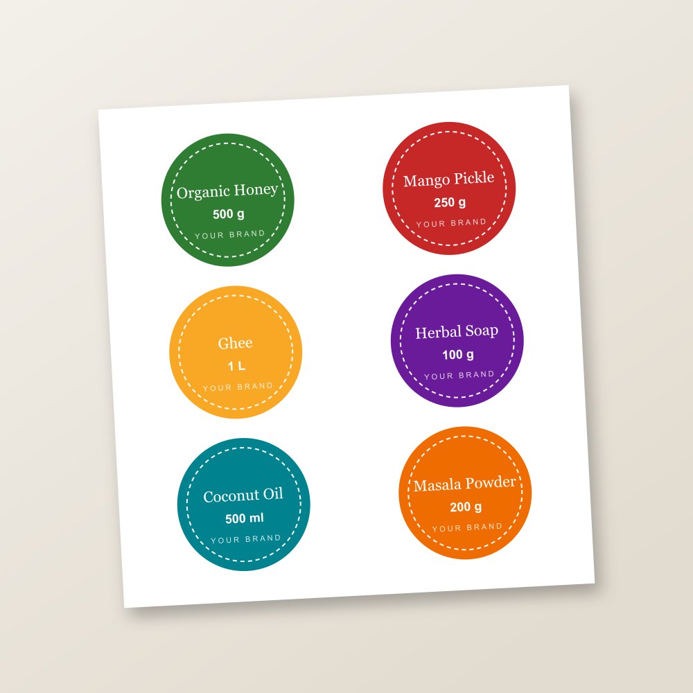 Business Printing Product sticker and label sheet designs