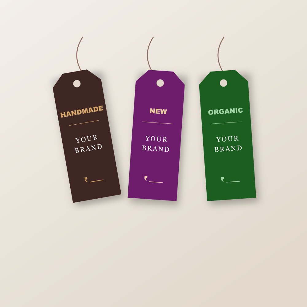 Business Printing Product hang tag designs with string