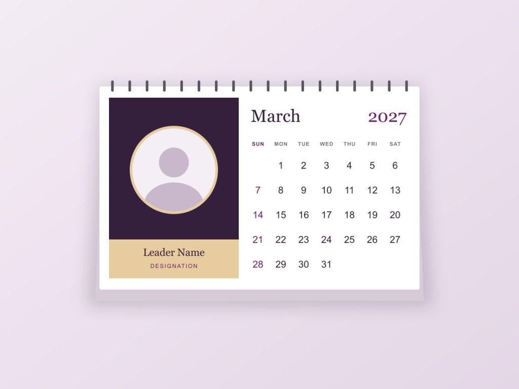 Calendars Sample political desk calendar design