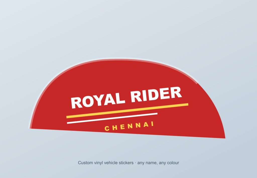 Vehicle and bike sticker design on a helmet and scooter panel