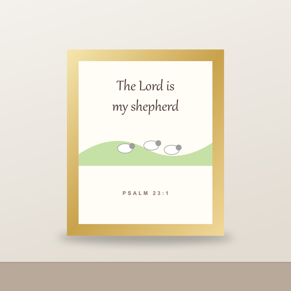 Souvenirs Psalm 23 verse frame souvenir