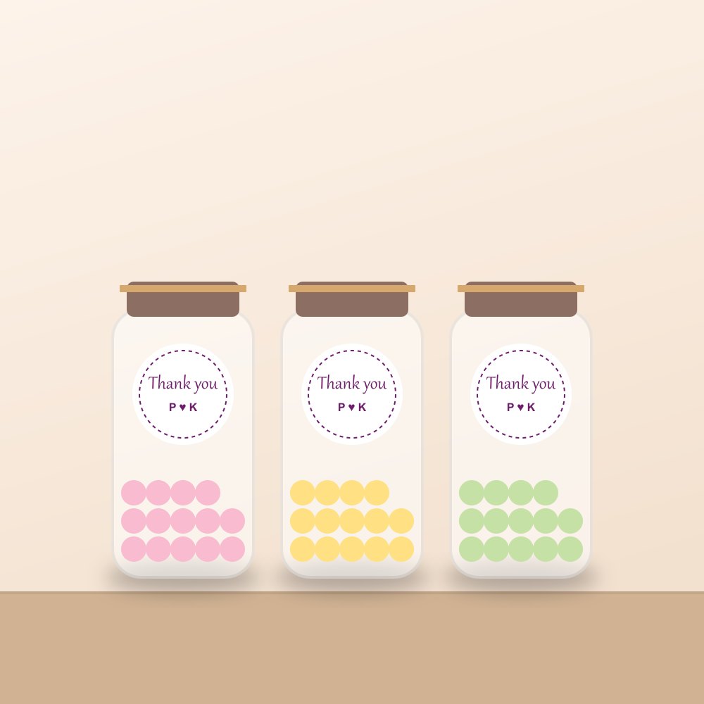 Souvenirs Mini sweet jars with personalised labels as return gifts