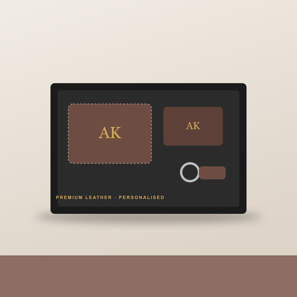 Souvenirs Premium leather wallet, keychain and card holder gift set